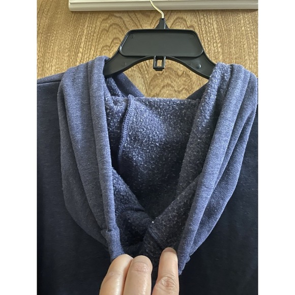 WRANGLER MEN'S LOGO SLEEVE HOODED SWEATSHIRT SCRIPT WRITING SIZE XL NAVY - Picture 10 of 11